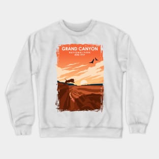 Grand Canyon Vintage Minimal Retro National Park Travel Poster Crewneck Sweatshirt